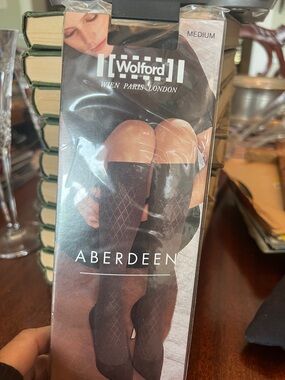 Wolford Aberdeen Knee-Highs in Black Diamond Motif